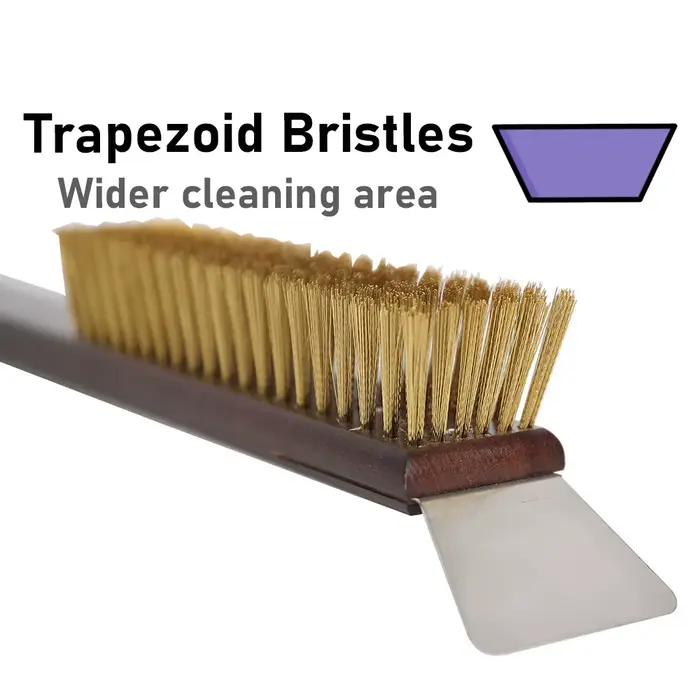 PizzAtHome 20 pouces brosse en cuivre four à Pizza Cassia Siamca poignée poils grattoir en laiton gril brosse de nettoyage accessoires de four