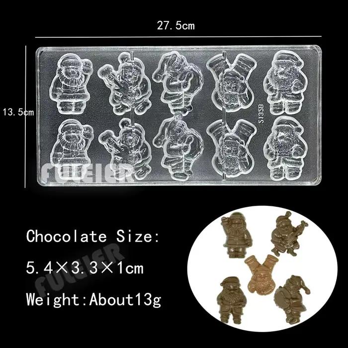 Moules à chocolat en polycarbonate de Noël