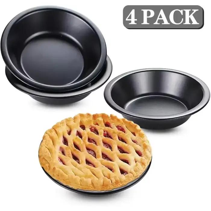2/4/8 pièces Mini moules à tarte 5 pouces boîtes à tarte antiadhésives rondes pain et viande ustensiles de cuisson pour four et cuisson instantanée nouveau