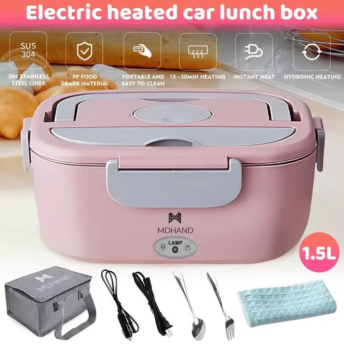 Boîte à lunch électrique portable avec doublure en acier inoxydable 304