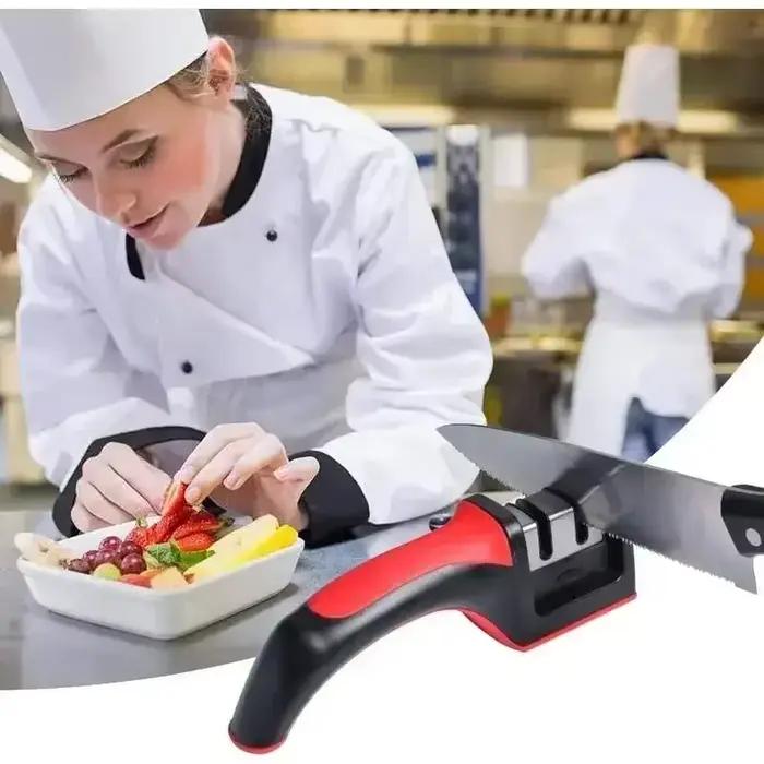 Aiguiseur multifonction en pierre noire pour affûter, aiguiser et polir couteaux cuisine occasionnels spéciales