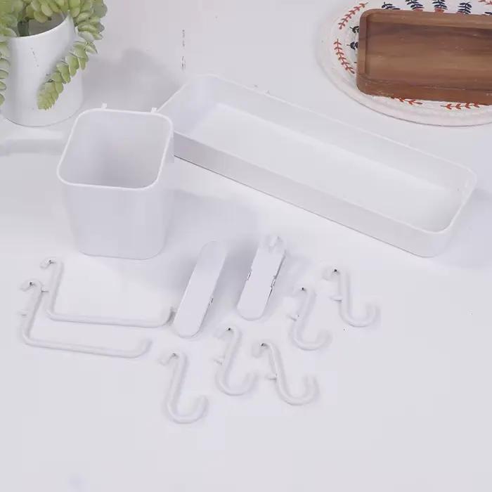 Nouveau ! Accessoires pour panneau perforé mural, organisateur mural, kit de montage DIY, panneau de rangement pour outils, support mural pour salle de bain et cuisine