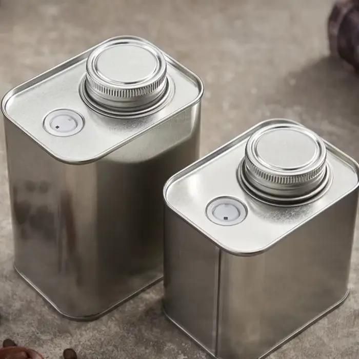 Boîtes de café scellées de grande capacité, cadeaux, boîte de rangement carrée unidirectionnelle pour grains de café, outils de rangement de cuisine, boîte de rangement en fer