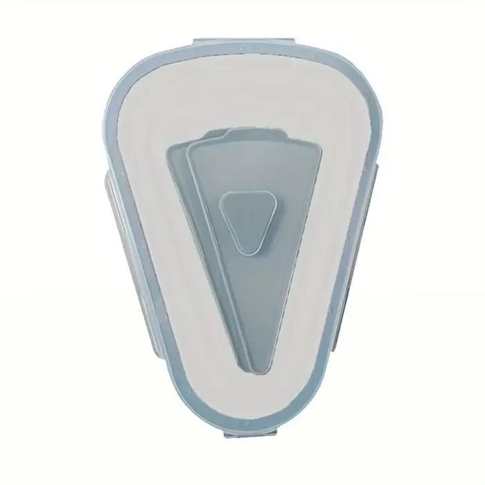 1 boîte de rangement pour pizza en silicone, gain de place, avec 5 plateaux pour micro-ondes, support de rangement pliable réutilisable pour tranches de pizza