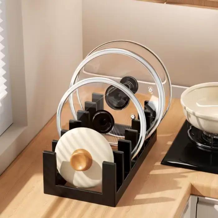 Support multifonctionnel pour couvercles de casseroles