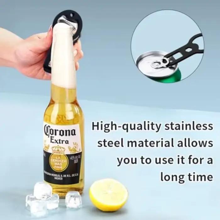 Ouvre-couvercle de bouteille de Soda en métal gassé, porte-clés antidérapant pour bière, Gadgets d'extérieur, nouvelle collection