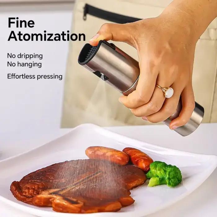 Pulvérisateur d'huile d'olive de cuisson Portable en acier inoxydable de 100ml