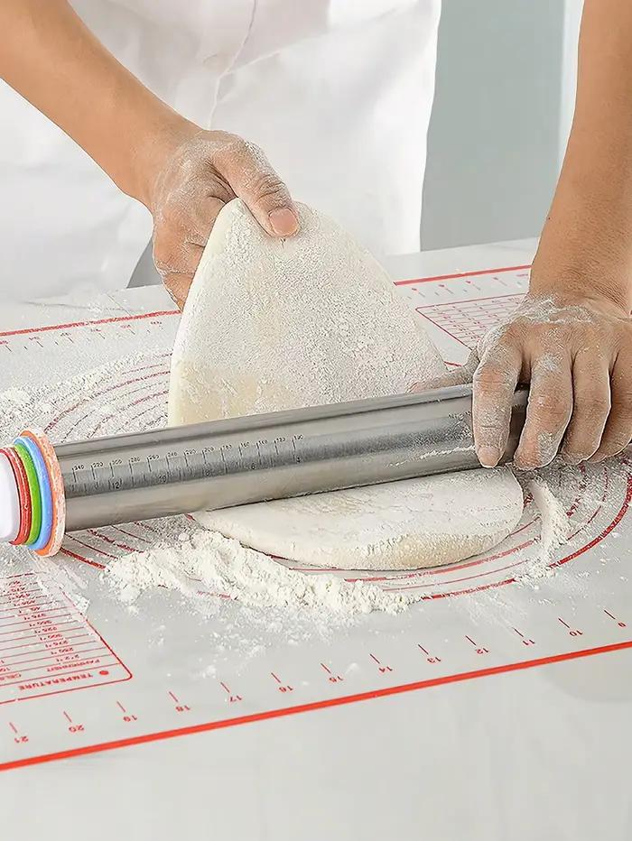Rouleau à pâtisserie réglable avec 4 anneaux d'épaisseur