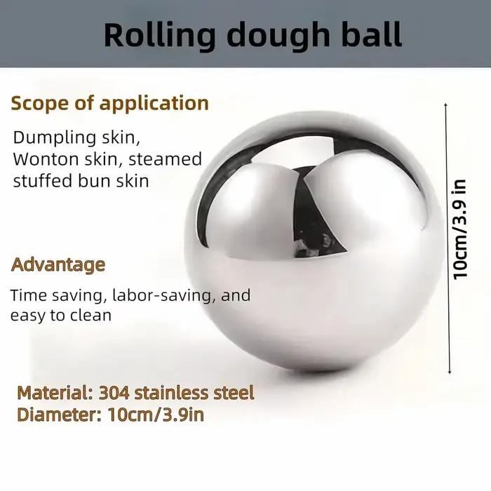 Boule de pâte à rouler en acier inoxydable