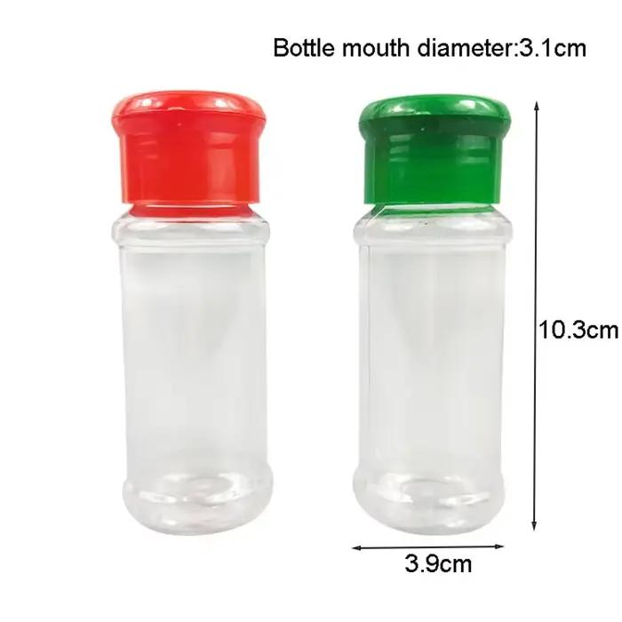 10/20 pièces 100ml épices sel poivrière pot d'assaisonnement en plastique organisateur d'épices pots à sucre peut bouteille de condiments stockage de cuisine