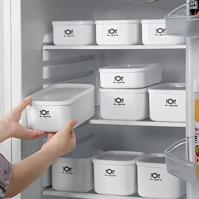 Boîte à déjeuner en plastique de qualité alimentaire étanche pour réfrigérateur et micro-ondes, 1000 ml ou 1400 ml, couleurs argent et orange