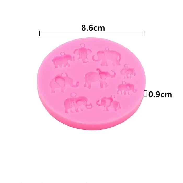 Moule en Silicone en forme d'éléphant, pour gâteau, bonbons, argile, animaux, cuisson, bijoux de ferme, biscuits au chocolat, cuisson hydratante