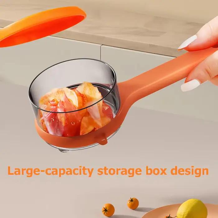 Éplucheur avec boîte de rangement, éplucheur de fruits et légumes, éplucheur multifonctionnel double face en acier inoxydable, adapté à la cuisine
