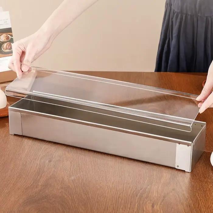 Moule à gâteau Tiramisu au Design amovible professionnel, moule à pain rectangulaire en acier inoxydable avec couvercle, moule à Mousse pour pâtisserie, bricolage