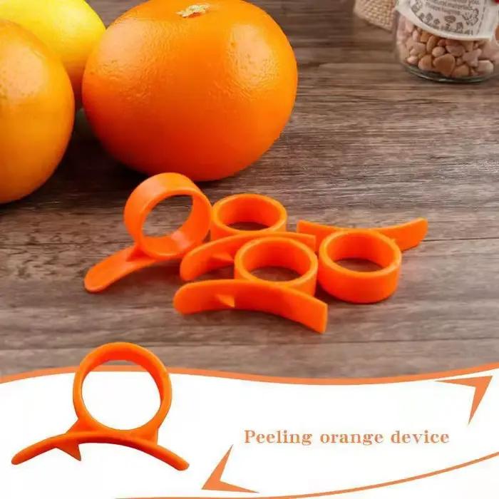 Éplucheur d'agrumes Orange, outil de cuisine, trancheur de fruits en plastique, éplucheur 5 pièces