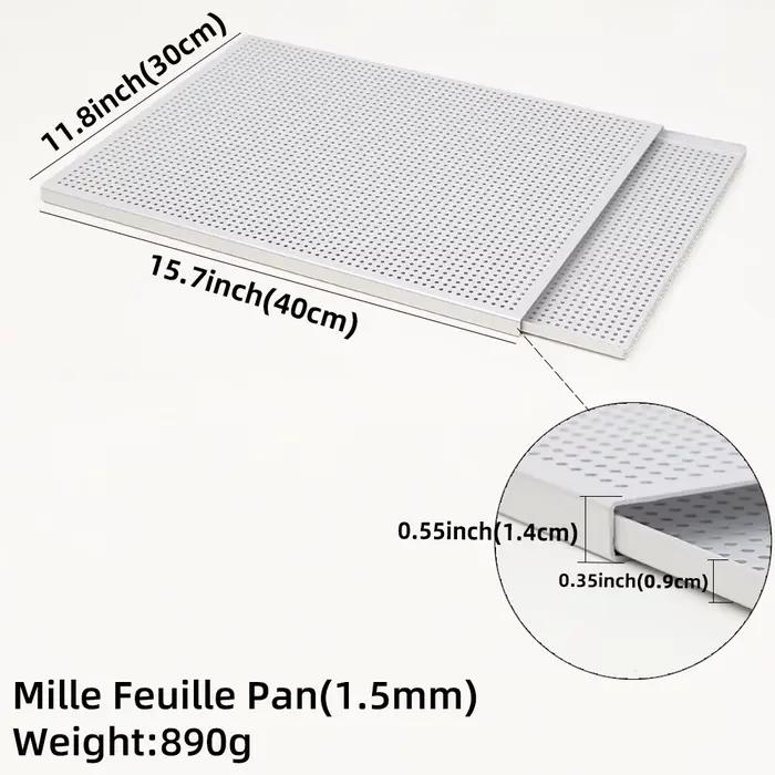 Moule de cuisson rectangulaire avec trou, plaque perforée, four à vaisselle
