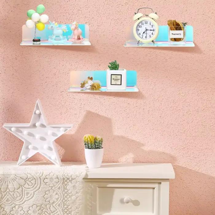 Étagères de rangement murales en acrylique