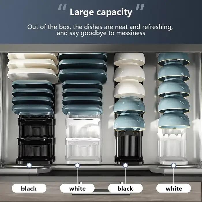 Rangement de vaisselle pour armoire de cuisine, égouttoir à vaisselle intégré T1, synchronisation des assiettes, accessoires de cuisine T1