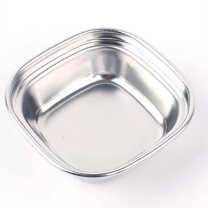 Plat de trempage pour barbecue en plein air en acier inoxydable, plat d'assaisonnement multi-grille, grille divisée, sauce à tremper, sauce soja, plat de vinaigre