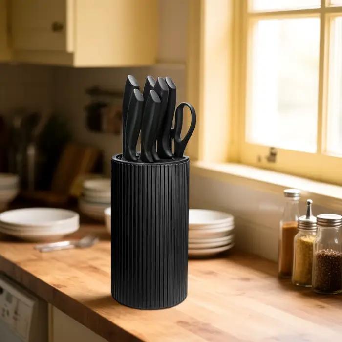 Porte-couteaux MYVIT en plastique blanc ou noir pour rangement efficace et organisation de la cuisine occasions spéciales