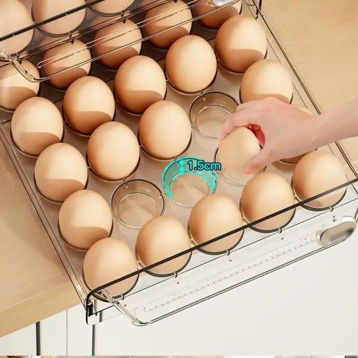 Boîte de rangement pour œufs transparente