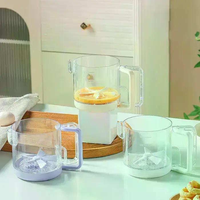 Bouteille Shaker à salade, tasse à remuer semi-automatique pour la cuisine, batteur d'œufs, tasse de mélange de liquide, bouteille de vinaigrette