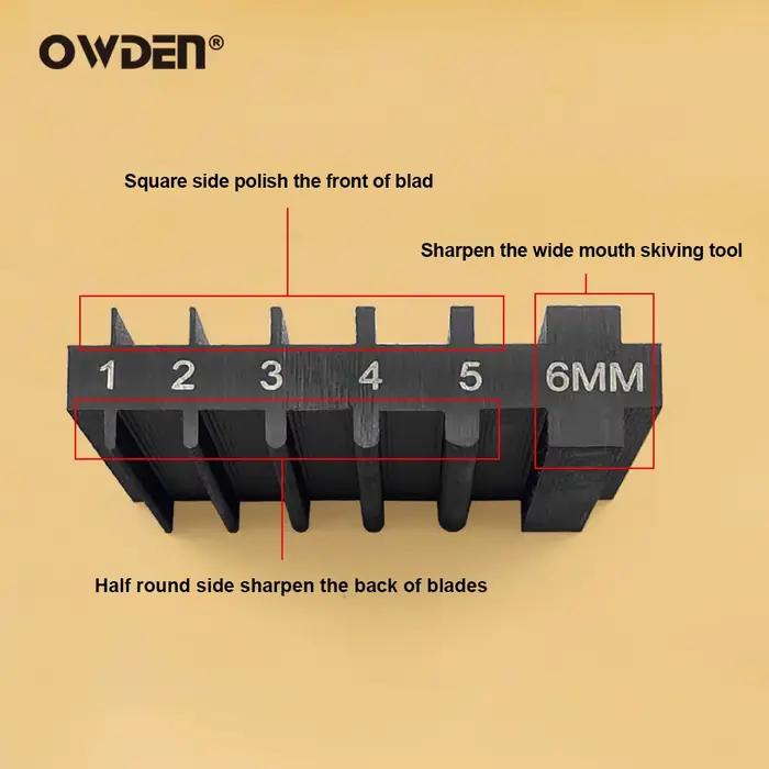 OWDEN – outil de réparation tranchant pour affûter les couteaux, pelle large, coupe du cuir, bord plus fin, affûteurs