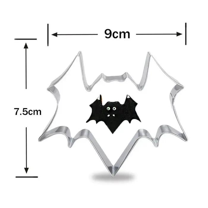 Moule à biscuits Halloween en métal robuste pour sorcières et chauves-souris à offrir pour fêtes d'anniversaire et mariages