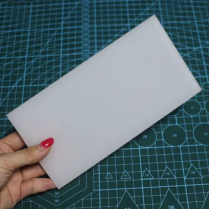 QJH – planche à découper blanche en PVC de haute qualité, tapis de maillet en caoutchouc, outils d'artisanat du cuir pour couper des blocs de tampons de poinçonnage, 20x10cm