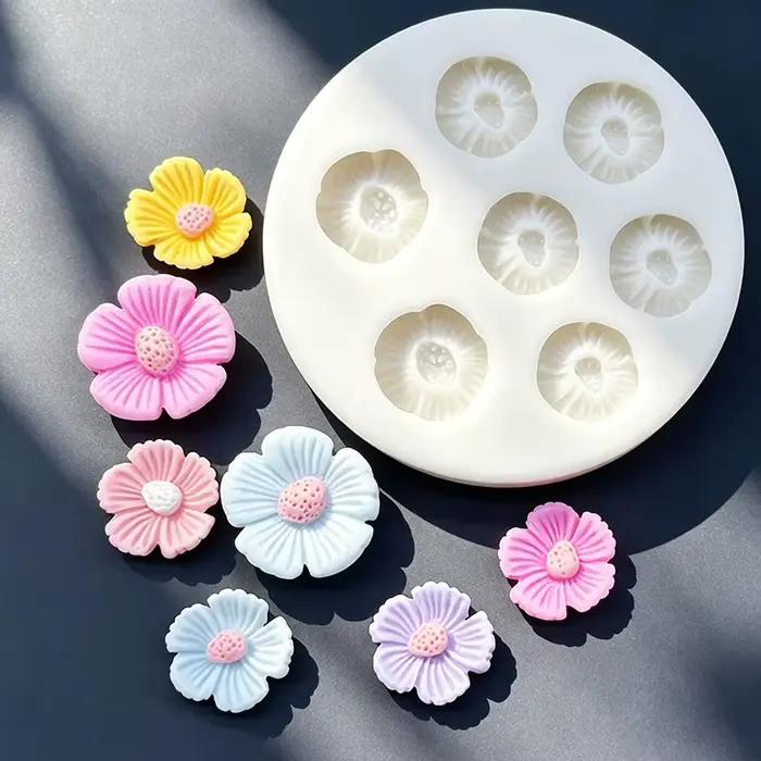 Moule à sucre en silicone fleur marguerite outils de décoration de gâteau pour cupcakes occassions spéciales烘焙与蛋糕装饰用具