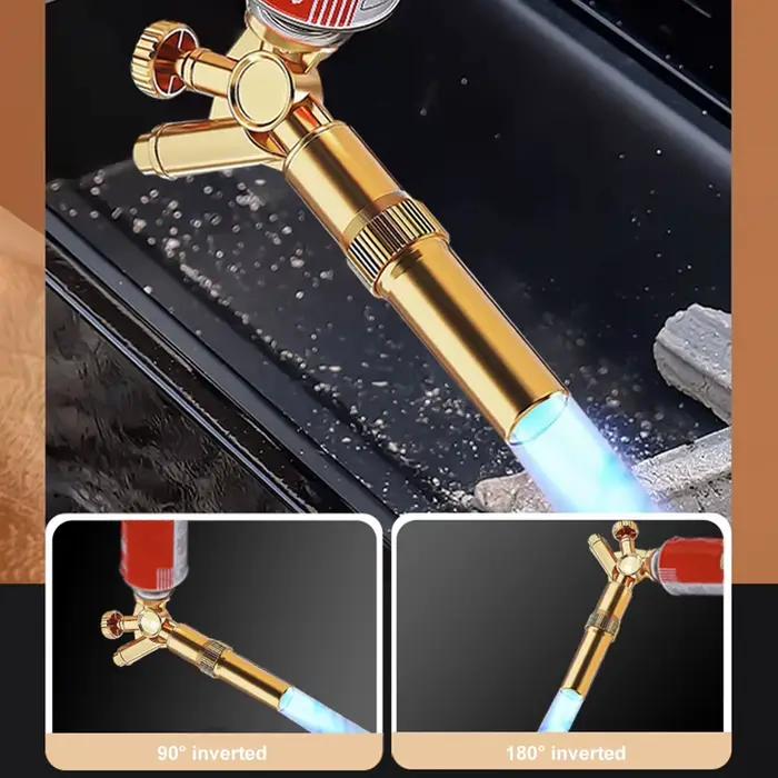 Brûleur à gaz torche Butane Portable avec flamme réglable torche à gaz en laiton haute température pour Camping en plein air barbecue briquet