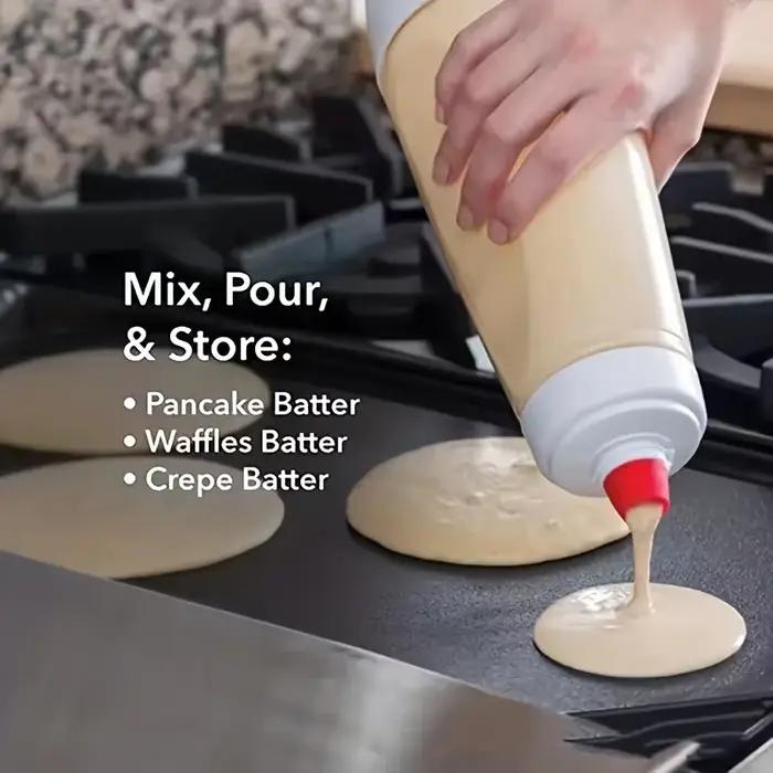 Distributeur de pâte à crêpes avec fouet métallique pour une cuisson de qualité restaurant - Parfait
