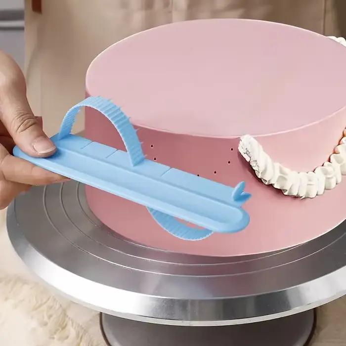 1 pièce Outil de décoration de gâteaux courbé avec règle graduée