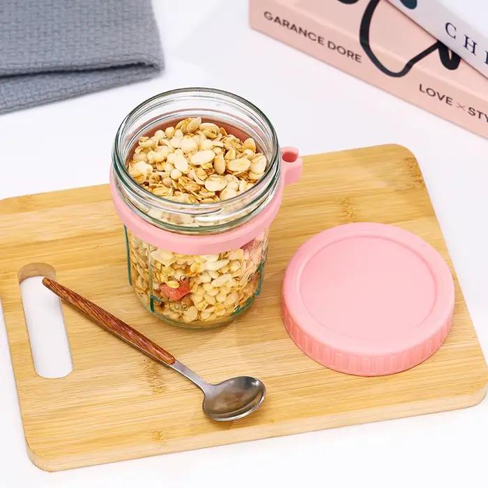 Conteneur d'avoine de nuit, 1 pièce, lait, fruits, salade, stockage des aliments, pots en verre, céréales portables, tasses de petit déjeuner, bouteille d'eau, article de cuisine