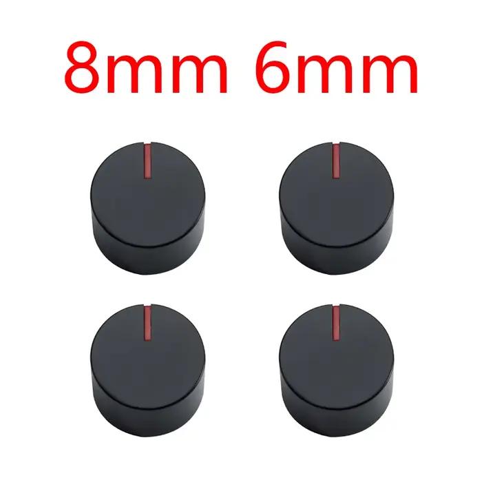 Boutons de cuisinière à gaz 6MM 8MM, 2 pièces, interrupteur de commande de four, accessoires de cuisinière à gaz, assemblage bouton noir