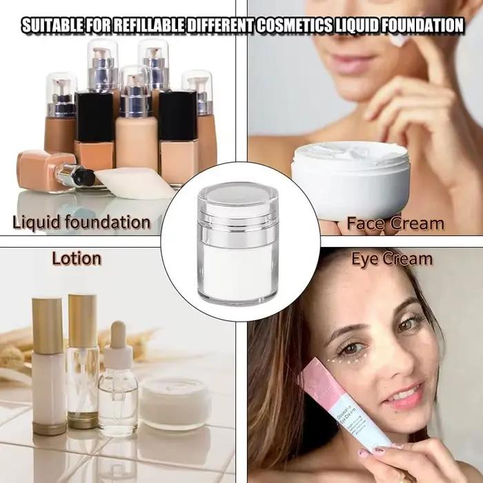 Bouteille de crème sous vide 15ml 30ml 50ml 100ml, bouteille de Lotion à pression, sous-bouteille de crème pour le visage, bouteille de Lotion acrylique, bouteilles de stockage, pots