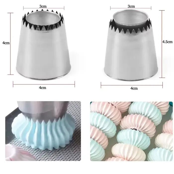 Douilles extra larges pour crème glacée, outils de décoration de gâteau d'anniversaire et de mariage, pointes de crème glacée haut de gamme, pâtisserie, fleur, CM038CM039