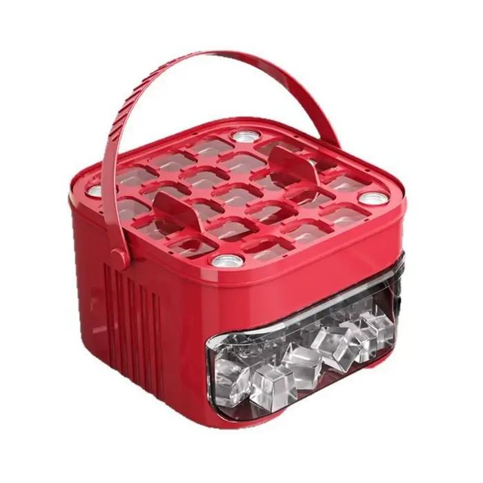 Réfrigérateur domestique à 50 cubes, stockage de glace, boîte à glace, machine à glaçons avec capuchon de presse facile, machine à glaçons Double couche
