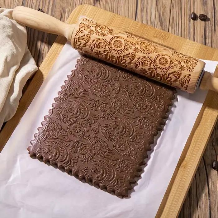 Rouleau à pâtisserie gravé en gaufrage