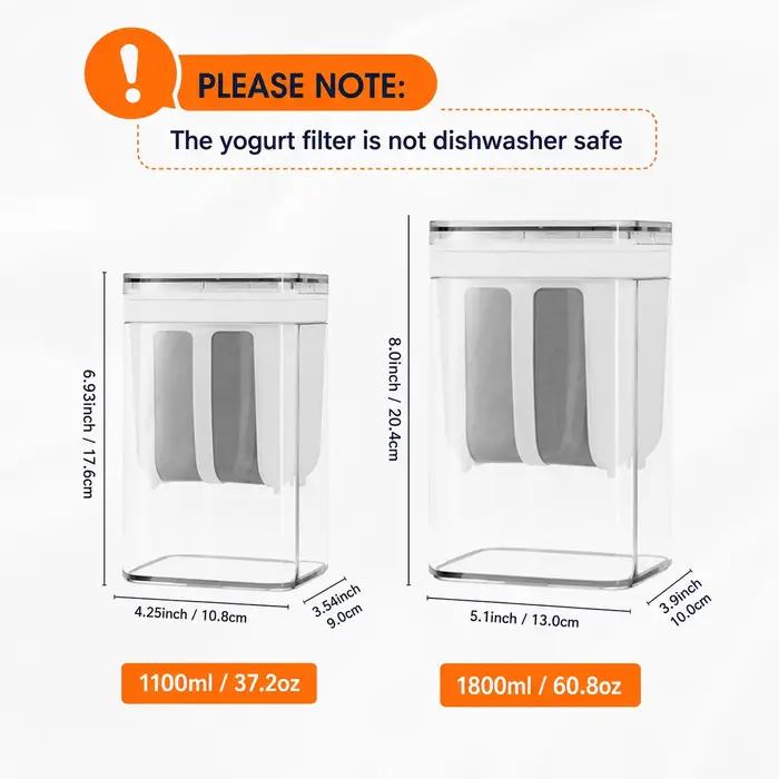 Filtre à yaourt grec 1100ml/1800ml