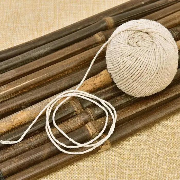 Corde de boucher en coton non blanchi multicolore pour présentation de viandes et volailles occasions spéciales trousseau de 70mètres tranches de dinde barbecue saucisses fêtes familiales