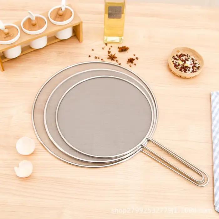 Maille résistante à l'huile en acier inoxydable, protection anti-éclaboussures, Gadget de cuisine, couvercle d'huile anti-éclaboussures, couvercle de Pot en maille, poêle à frire