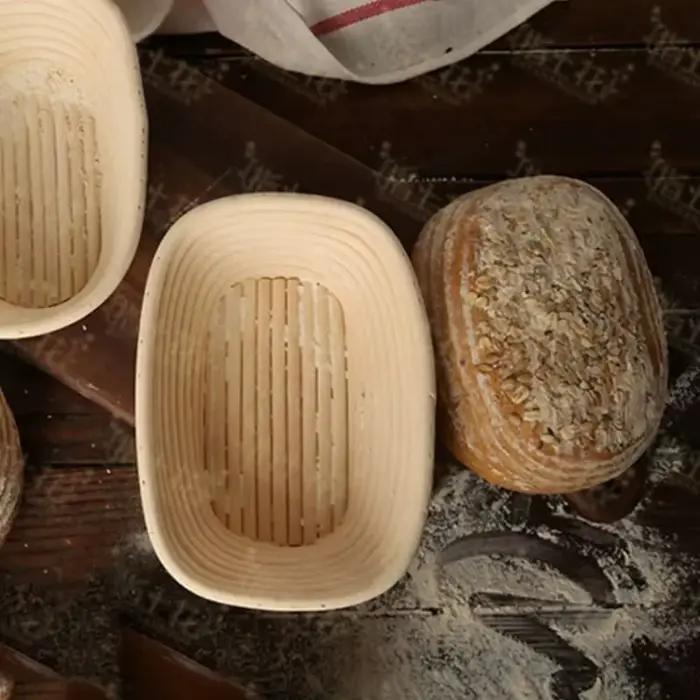 Panier de fermentation en rotin pour pâte à pain, style campagnard