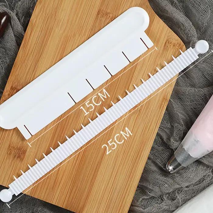 Nouvel outil de décoration de gâteaux courbé avec règle graduée