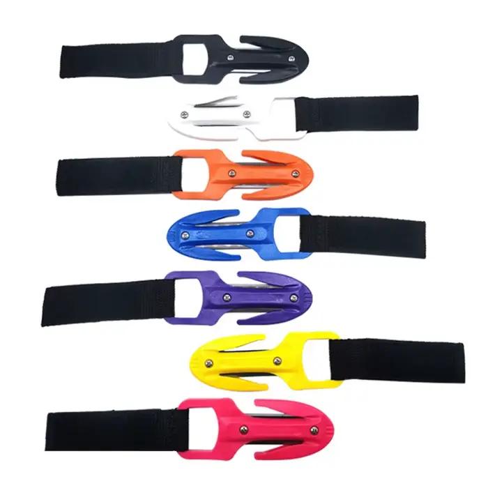 Lame en acier au carbone pour plongée sous-marine, couteau spécial de coupe de ligne, couteau sous-marin, gaine de pêche sous-marine, support d'urgence de sécurité