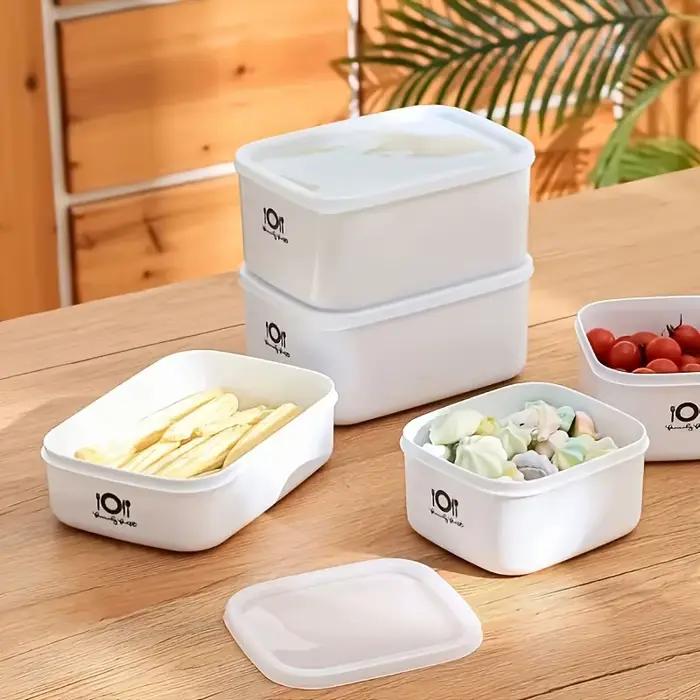 Boîte à déjeuner en plastique de qualité alimentaire étanche pour réfrigérateur et micro-ondes, 1000 ml ou 1400 ml, couleurs argent et orange