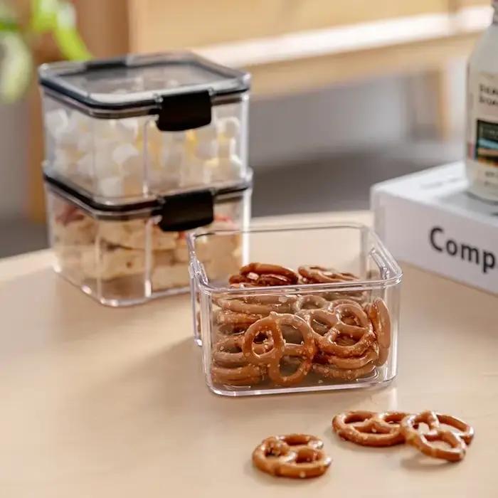 Conteneur de stockage des aliments de 460/700/1300/1800 ML, boîtes scellées en plastique, boîte de rangement de cuisine, boîtes alimentaires transparentes, réservoirs de stockage
