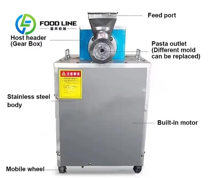 Machine à pâtes multifonctionnelle, machine à nouilles électrique compacte avec plusieurs moules pour une utilisation à la maison