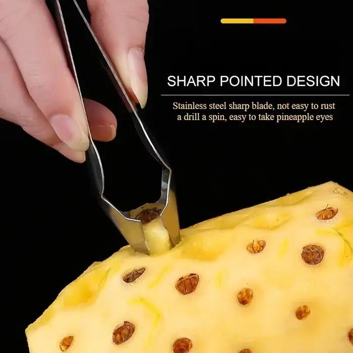 Éplucheur de fraises en acier inoxydable pour trancher ananas et éplucher fruits avec précision et facilité pour la cuisine et les occasions spéciales
