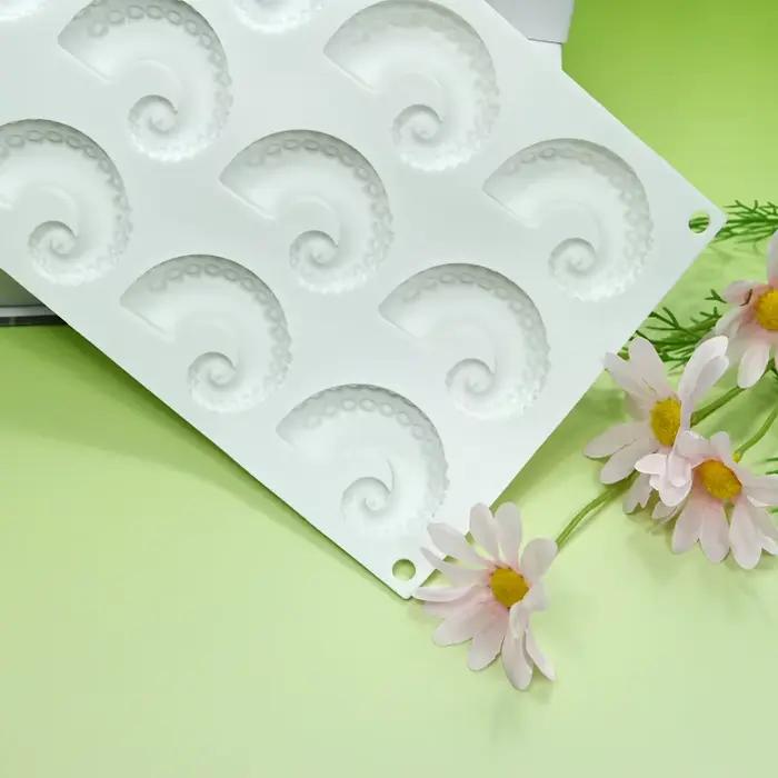 Moule à Gâteau en Forme de Queue de Calmar ou Tentacules de Poulpe, Outils de Cuisson en Silicone, pour Mousse, Dessert au Chocolat, Décoration Créative, DIY